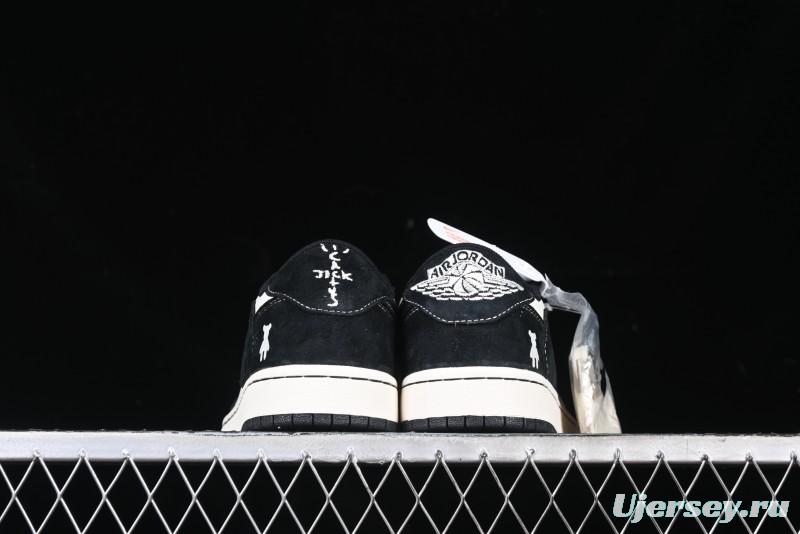 Nike Travis Scott x Fragment Design x Air Jordan 1 Low OG SP AJ1 Collaboration Sneakers - SJ2086-138