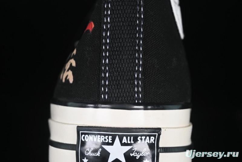 Converse Chuck 1970s High-Top Casual Canvas Sneakers with Classic Graffiti Limited Edition Three-Star Logo - 162050C
