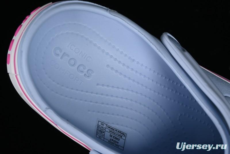 Crocs Crocband Platform Rainbow Comfortable Thick-Soled Clogs - B.D4