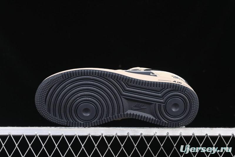 Nike Air Force 1 '07 Low Stussy Collaboration Grey Fog Swoosh Low-Top Casual Sneakers - KK1988-033