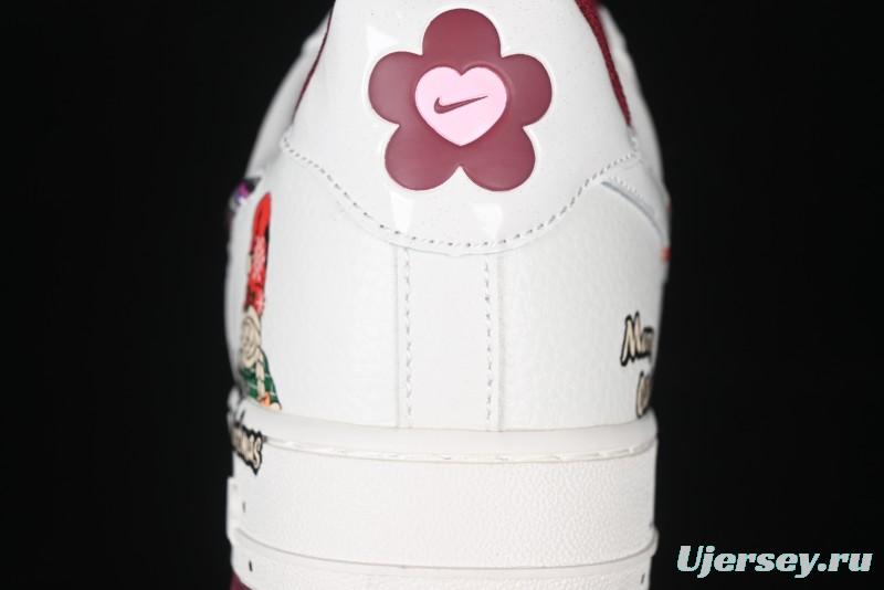 Nike Air Force 1 '07 Low "Grandma Christmas" Limited Edition Custom Casual Sneakers - FZ5068-616