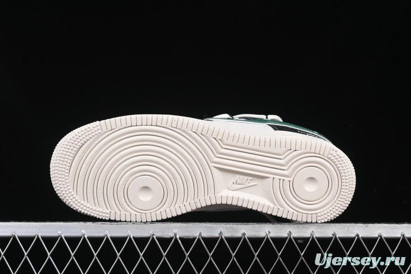 Nike Air Force 1 '07 Low The North Face Collaboration Black Green Lace-Up Low-Top Casual Sneakers - SJ1198-110