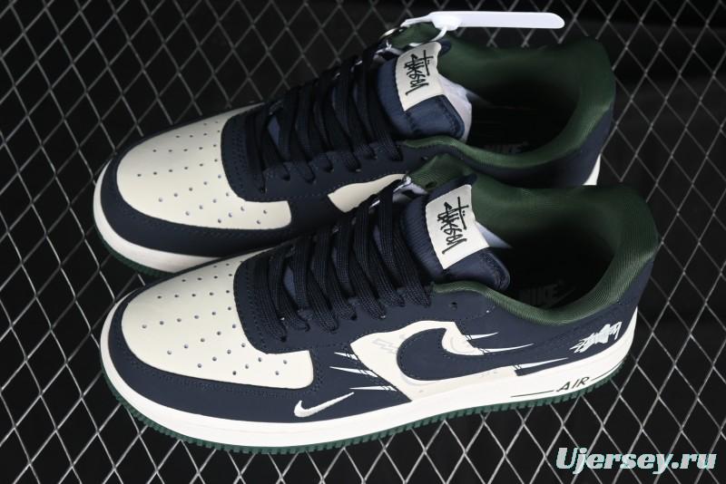 Nike Air Force 1 '07 Low Stussy Collaboration Explosive Blue Low-Top Casual Sneakers - KK1988-040