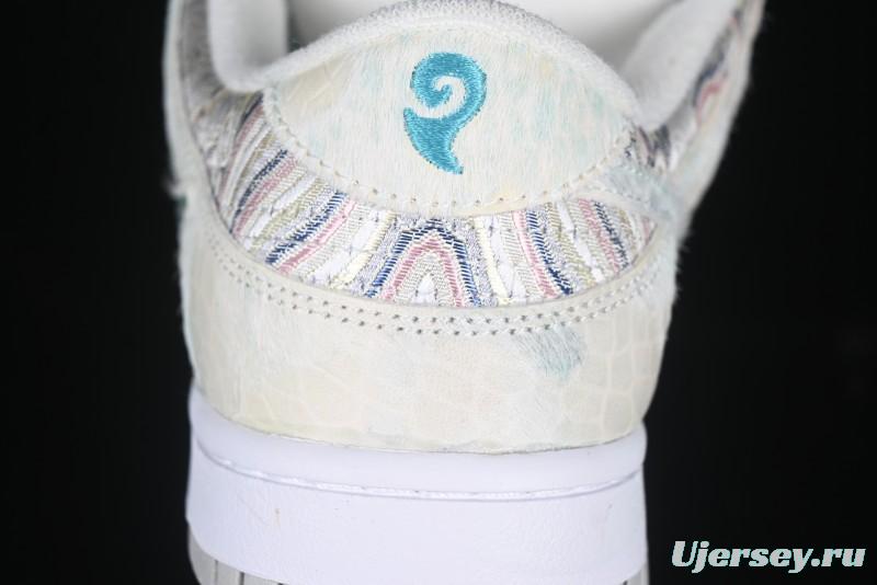 Nike Dunk Low CNY Year of the Dragon Limited Edition New Chinese Style Custom Steam Puppet - Third Prince White Aobing SB Low-top Casual Sneakers - DV0831-101