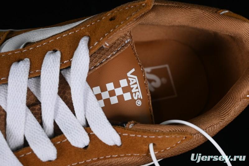 Vans Caldrone Classic American Retro Skate Shoes in Brown Orange - VN000CXZ1OU