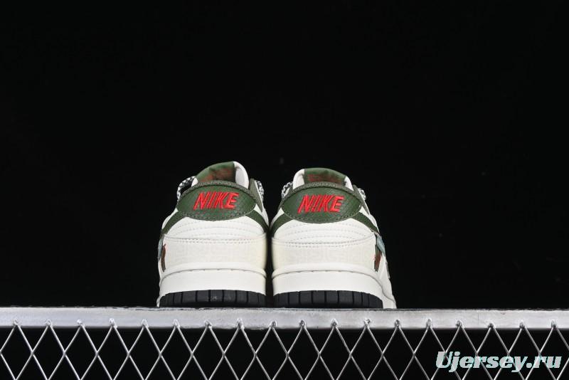 Nike SB Dunk Low UN Collaboration Year of the Snake Limited Edition Green Snake Swoosh Anniversary Custom Low-Top Casual Sneakers - DJ2024-070