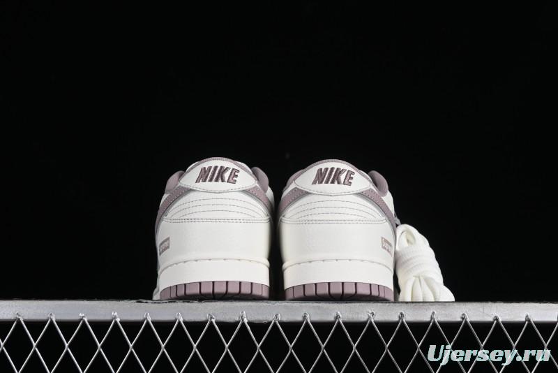 Nike Supreme SB Dunk Low Custom High-End Casual Skateboarding Shoes with Light Pink Colorway - RM2308-331