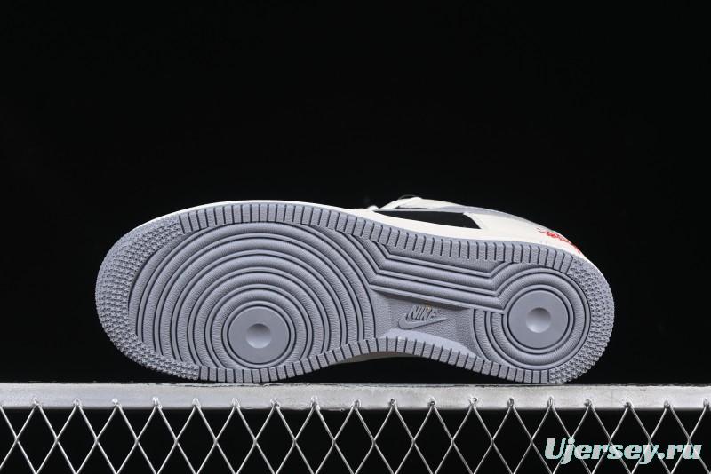 Nike Air Force 1 '07 Low Stussy Collaboration Beige Grey Black Low-Top Casual Sneakers - XZ6188-766