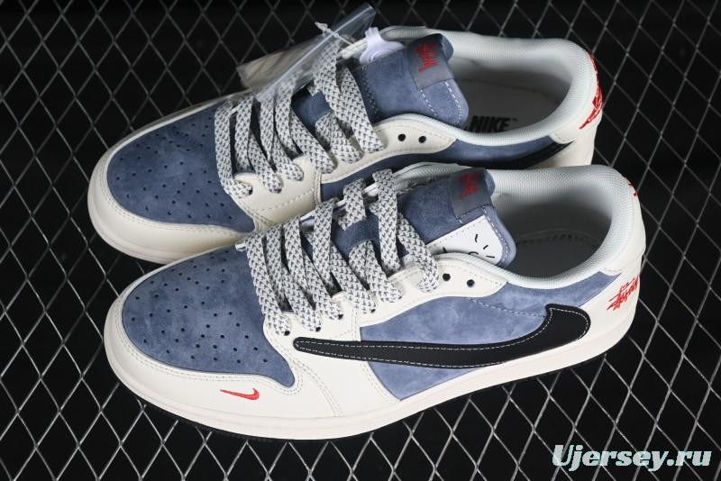 Nike Travis Scott x Fragment Design x Air Jordan 1 Low OG SP Sneakers - XZ6188-578