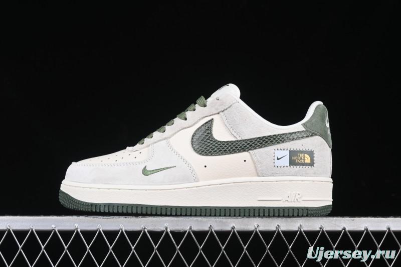 Nike Air Force 1 '07 Low The North Face Collaboration Green Snake Swoosh Casual Sneakers - DF0188-026