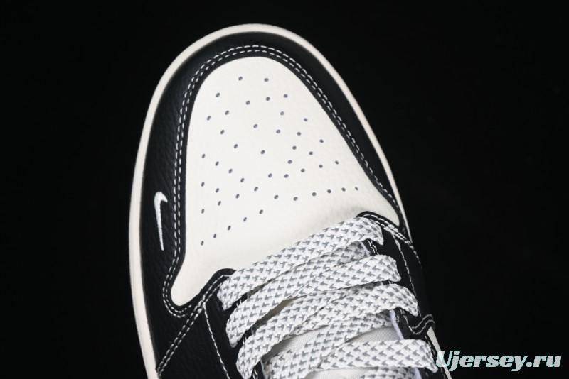 Nike Air Jordan 1 Low AJ1 Stussy White Black Leather Retro Basketball Shoes - XX3318-507