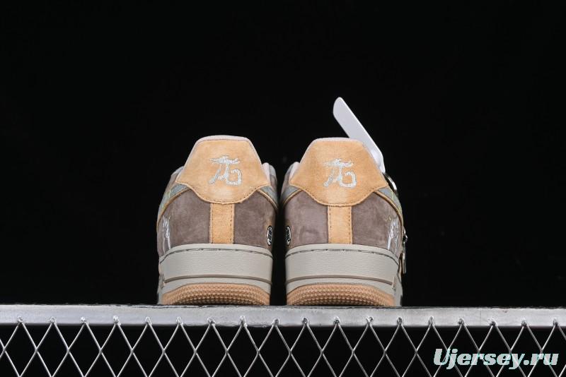 Nike Air Force 1'07 Low "Kakarot" Dragon Ball Z Custom Casual Sneakers for Autumn Winter - CD1212-666