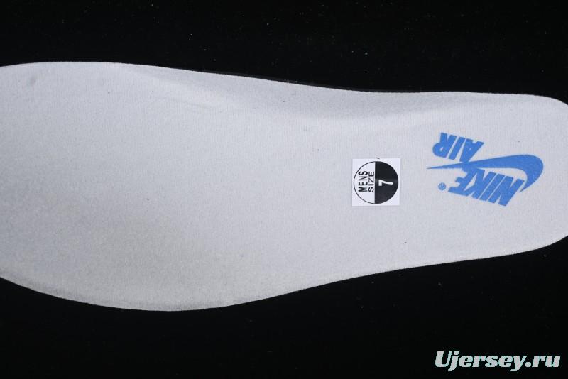 Nike Air Jordan 1 High OG "UNC Reimagined" Retro Basketball Shoes with Cracked Leather and Vintage Midsole - DZ5485-402