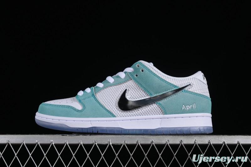 Nike April Skateboards SB Dunk Low Collaboration Frozen Rose SB Shattered Backboard Casual Skate Shoes - FD2562-400