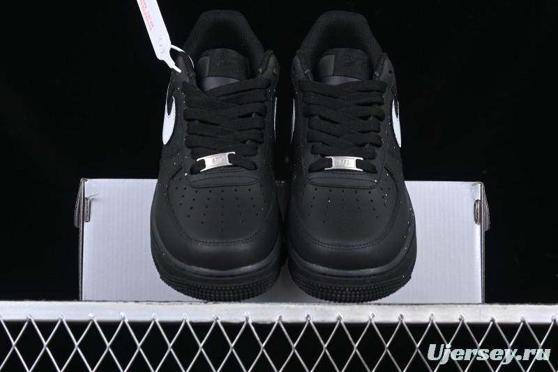 Nike Air Force 1 '07 Low Casual Sneakers with Black Splatter Design - ZH0316-046