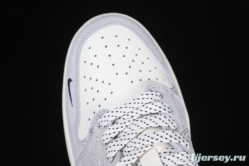 Nike Travis Scott x Fragment Design x Air Jordan 1 Low OG SP AJ1 Moncler Collaboration White Grey Low Top Casual Sneakers - AG3702-806