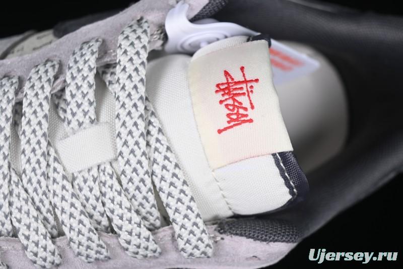 Nike Air Force 1 '07 Low Stussy Collaboration Pig Skin Swoosh Logo Low-Top Casual Sneakers - XS1958-501