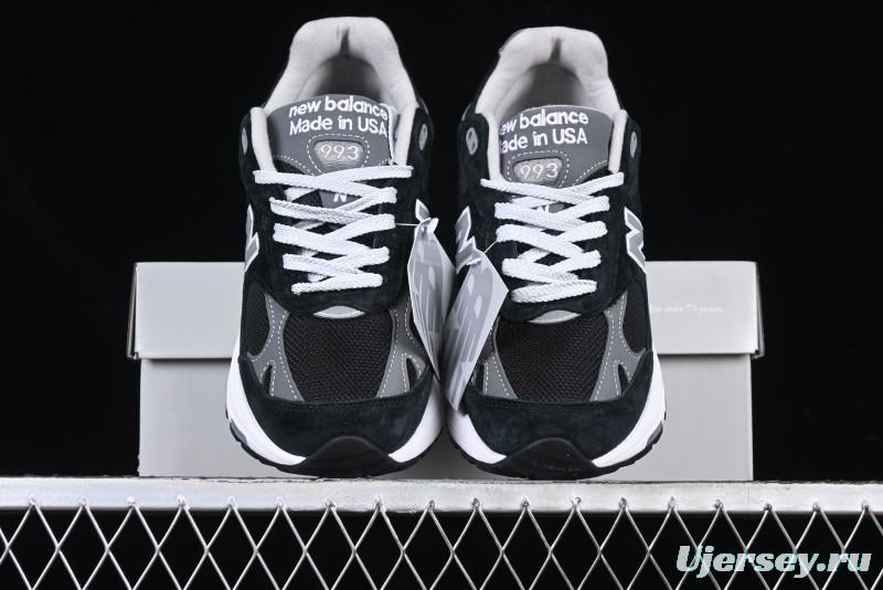 New Balance Made In USA M993 Series Classic Retro Casual Running Shoes - MR993BK