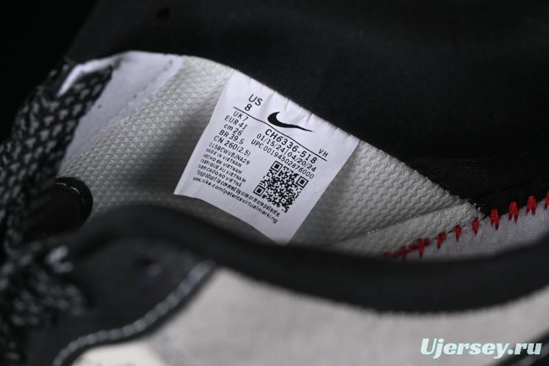 Nike Air Force 1 '07 Low Stussy Collaboration Black Leather Low-Top Casual Sneakers - CH6336-518