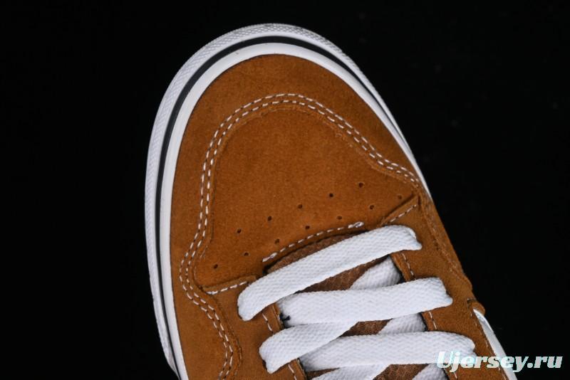Vans Caldrone Classic American Retro Skate Shoes in Brown Orange - VN000CXZ1OU