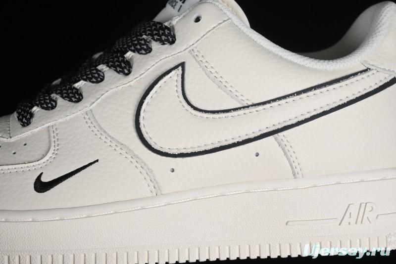 Nike Air Force 1 '07 Low Classic Black Mini Swoosh Starry Sky Casual Sneakers - MJ0319-021