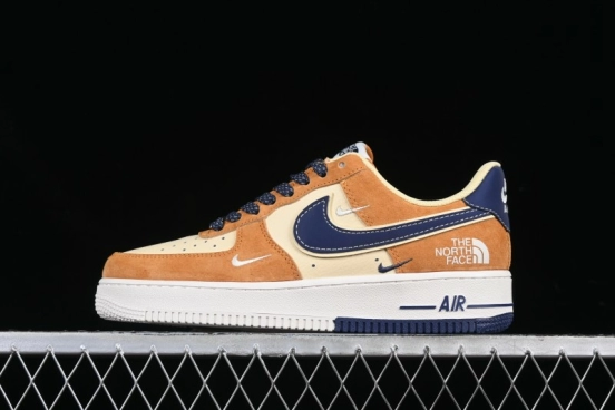 Nike Air Force 1 '07 Low The North Face Collaboration Sport Orange Low-Top Casual Sneakers - DM6688-053
