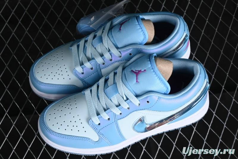 Nike Air Jordan 1 Low Custom Black Green Casual Sneakers - FN7366-400