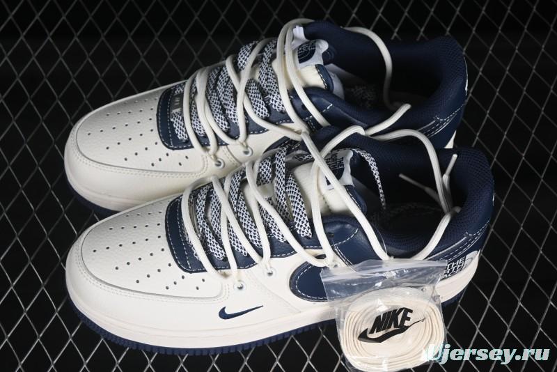 Nike Air Force 1 '07 Low The North Face Collaboration Beige Blue Patchwork Drawstring Casual Shoes - SJ1198-107