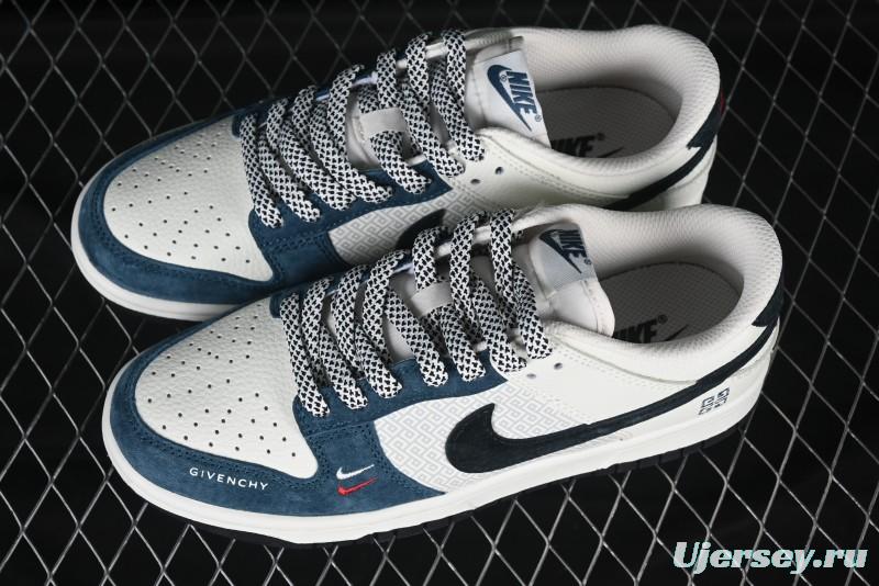 Nike SB Dunk Low Givenchy Monogram Black Hook Anniversary Customized Low-Top Casual Skate Shoes - DJ2024-123