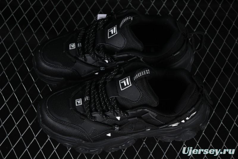 Fila Fusion Retro Mars Running Shoes with Lace-Up Design and Cushioned Sole - F12W422103FBK