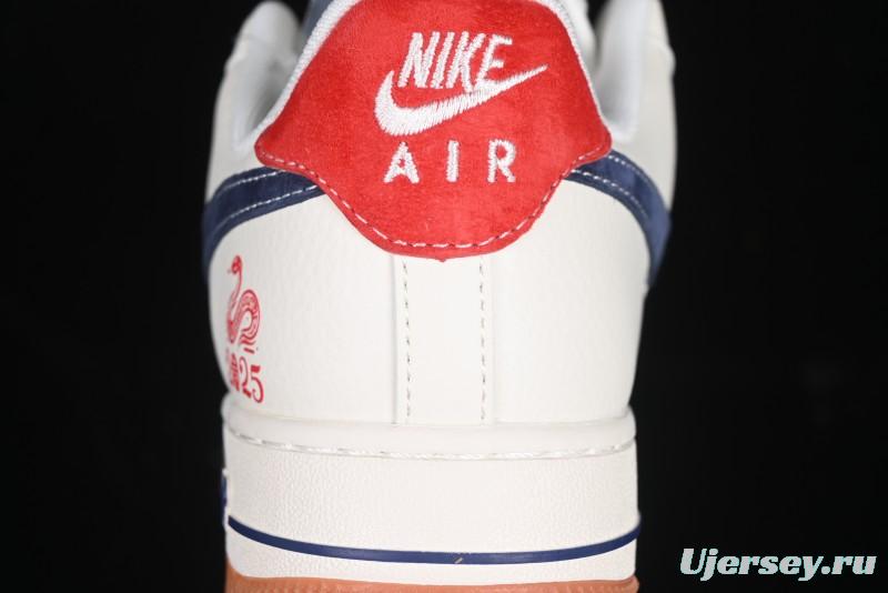 Nike Air Force 1 '07 Low Stussy Collaboration Year of the Snake Limited Edition Red Snake Low-Top Casual Sneakers - XS1958-502