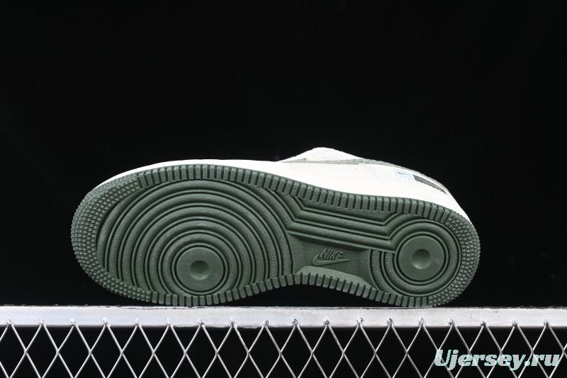 Nike Air Force 1 '07 Low The North Face Collaboration Green Snake Swoosh Casual Sneakers - DF0188-026