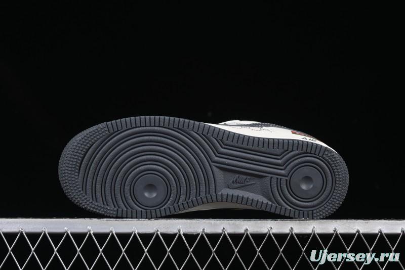 Nike Air Force 1 '07 Low Gucci Collaboration Beige Grey Pattern Low-Top Casual Sneakers - XZ6188-723