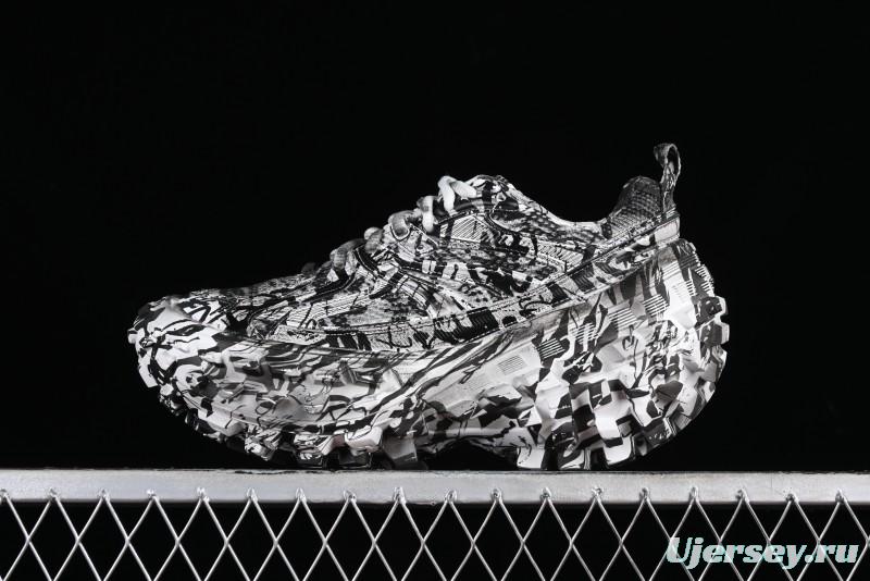 Balenciaga Defender Rubber Platform Sneakers Low-Top Tank Tread Tire Design Outdoor Casual Sports Running Shoes - W2RG19010