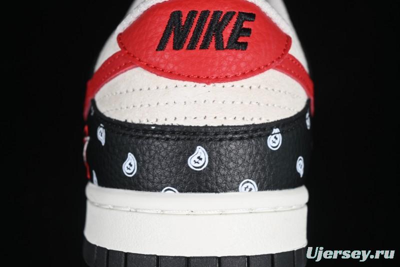 Nike SB Dunk Low Edison Chen Collaboration Graffiti Red Swoosh Anniversary Custom Low-Top Casual Skate Shoes - DJ2024-101
