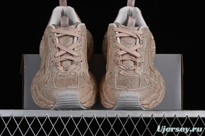 Balenciaga Phantom Sneaker Champagne Gold Full Diamond Trend Running Shoes - W3XL59645