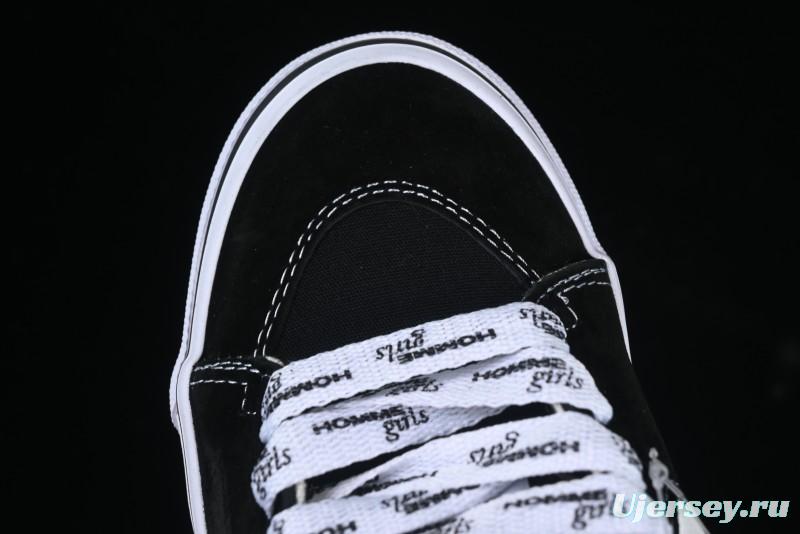 Vans HommeGirls x Vans Sk8-Mid Fashion Casual Mid-Top Canvas Sneakers with Bold Side Stripes - VN000NBNCJK