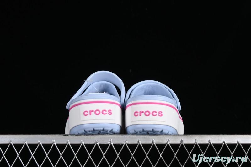 Crocs Crocband Platform Rainbow Comfortable Thick-Soled Clogs - B.D4