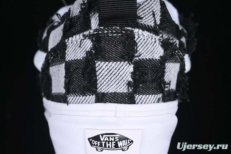Vans Knu Skool Checkerboard Washed Denim Low-Top Casual Skate Shoes - VN000CS0239