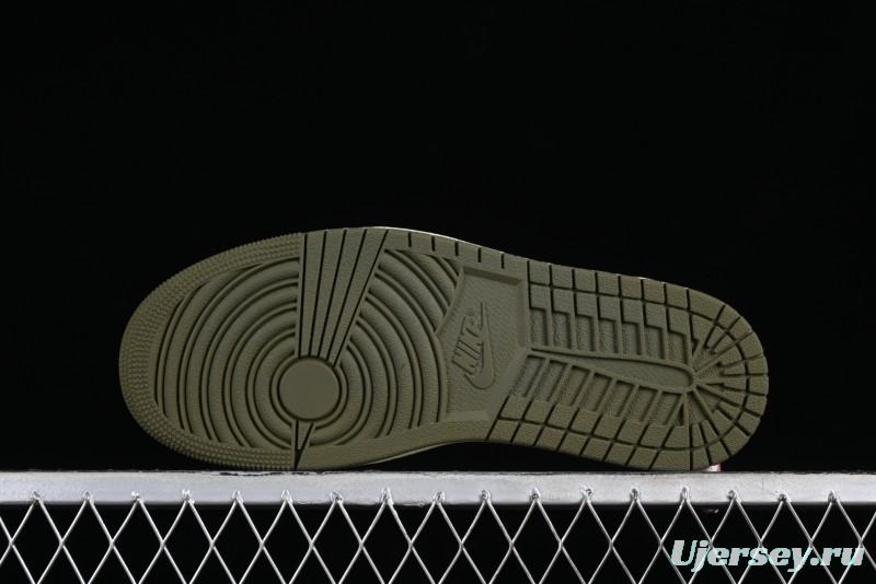 Nike Travis Scott x Air Jordan 1 Low OG AJ1 Reverse Swoosh Sneakers - DM7866-200