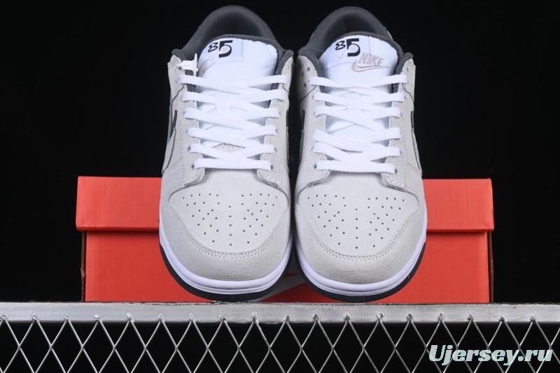 Nike Dunk Low 85 Double Swoosh White Grey SB Low Top Casual Skate Shoes - HV1800-101