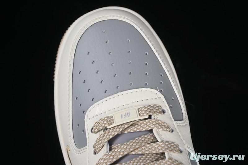 Nike Air Force 1 '07 Low Bape Collaboration Khaki Beige Grey Low-Top Casual Sneakers - BB6566-208