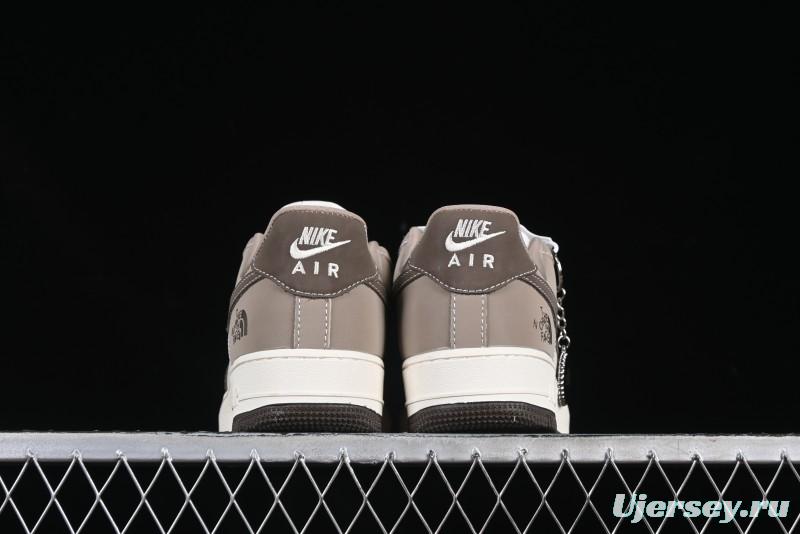 Nike Air Force 1 '07 Low The North Face Collaboration Light Brown Ghost Face Casual Sneakers - KK1988-065