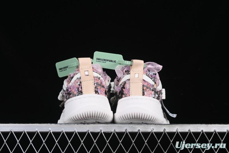 SMILEREPUBLIC SMILE Canvas Sneakers with Cut Wool Fringe and Unique Weaving - G.D4