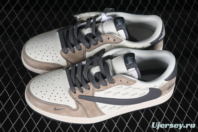 Nike Travis Scott x Fragment Design x Air Jordan 1 Low OG SP AJ1 Retro Sneakers - XZ6188-690