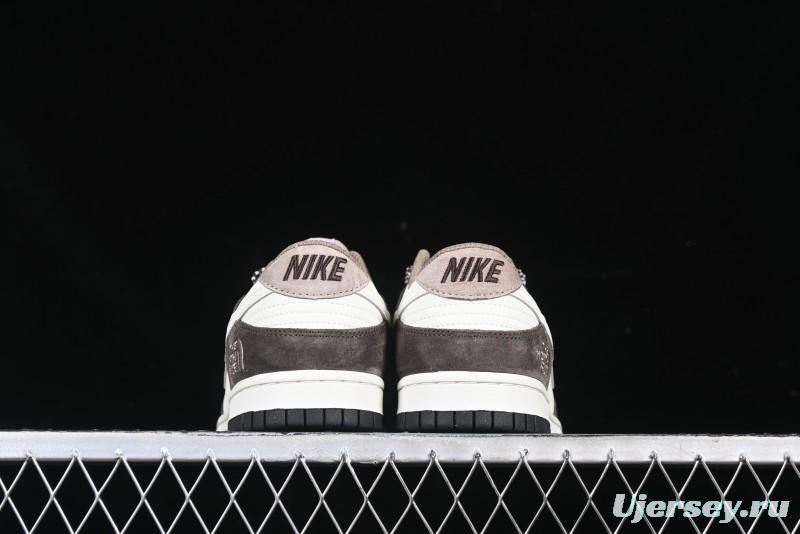 Nike SB Dunk Low The North Face Collaboration Black Brown Anniversary High-End Custom Low-Top Casual Skate Shoes - DJ2024-058