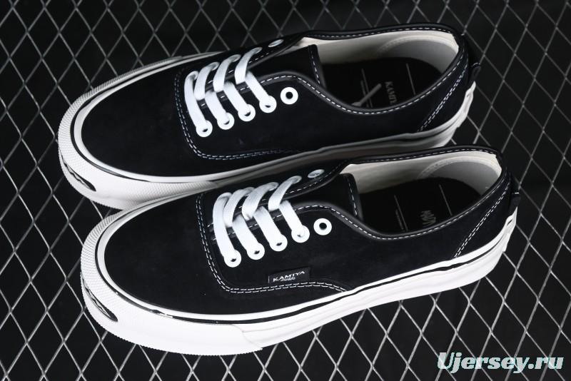 Kamiya Vulcanize Sneaker 23AW High-End Line Mihara Yasuhiro Dissolve Black White Suede Casual Low-Top Canvas Shoes - M.C3