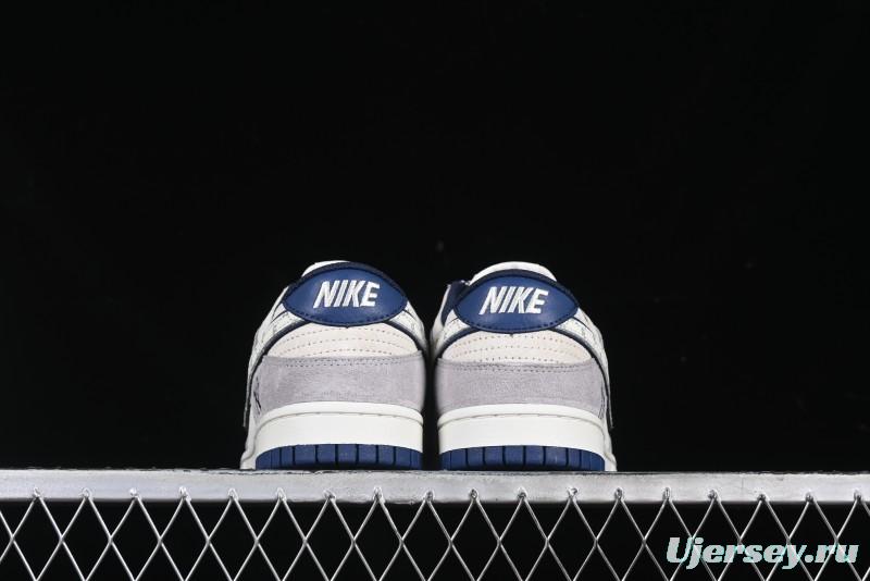 Nike SB Dunk Low MLB Collaboration Embroidered Blue Logo Anniversary Custom Low-Top Casual Skate Shoes - DJ2024-092