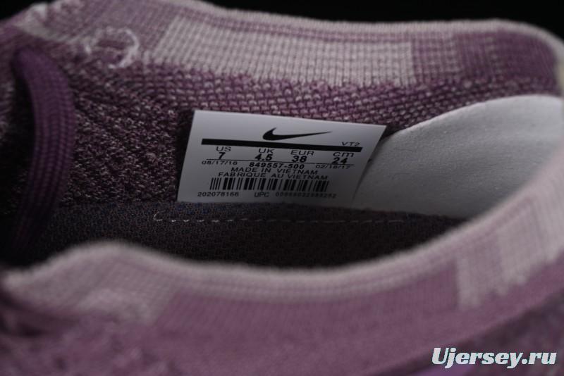 Nike Vapormax Flyknit Breathable Casual Running Shoes with Full-Length Air Cushion - 849557-500