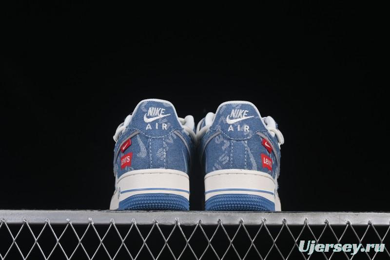 Nike Air Force 1 '07 Low Levi's Denim Patchwork Lace-Up Casual Sneakers - SJ1198-001